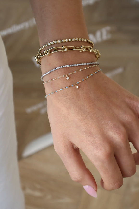 Enamel Charm Bracelet