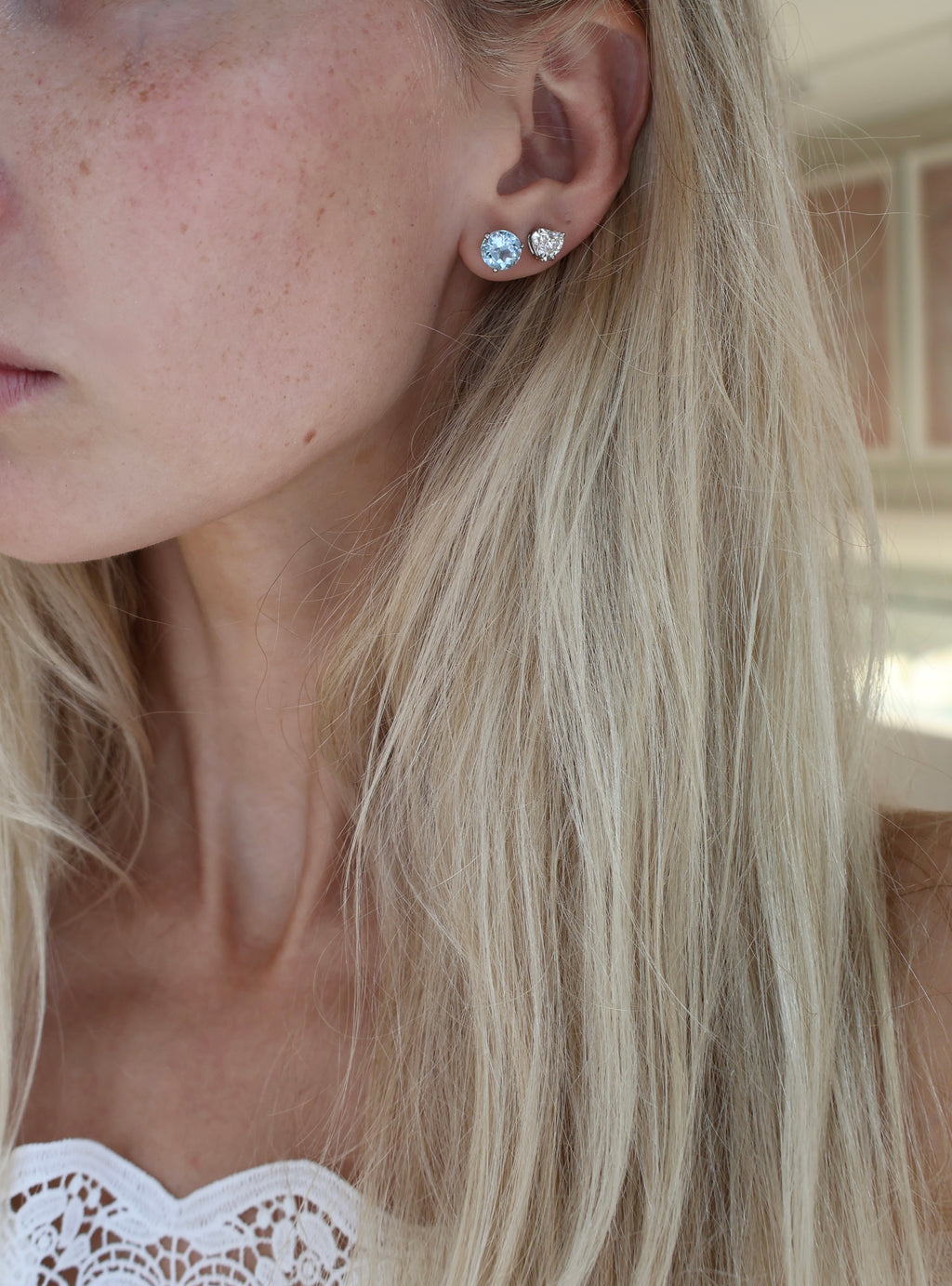 Blue Topaz Studs