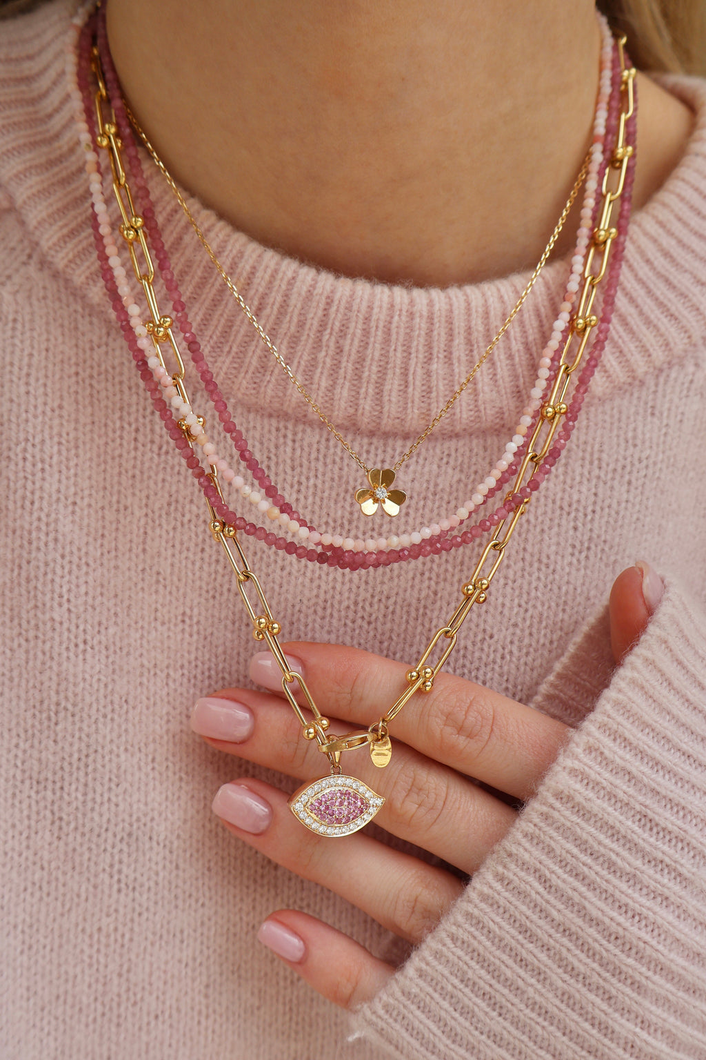 Pink Tourmaline Strand