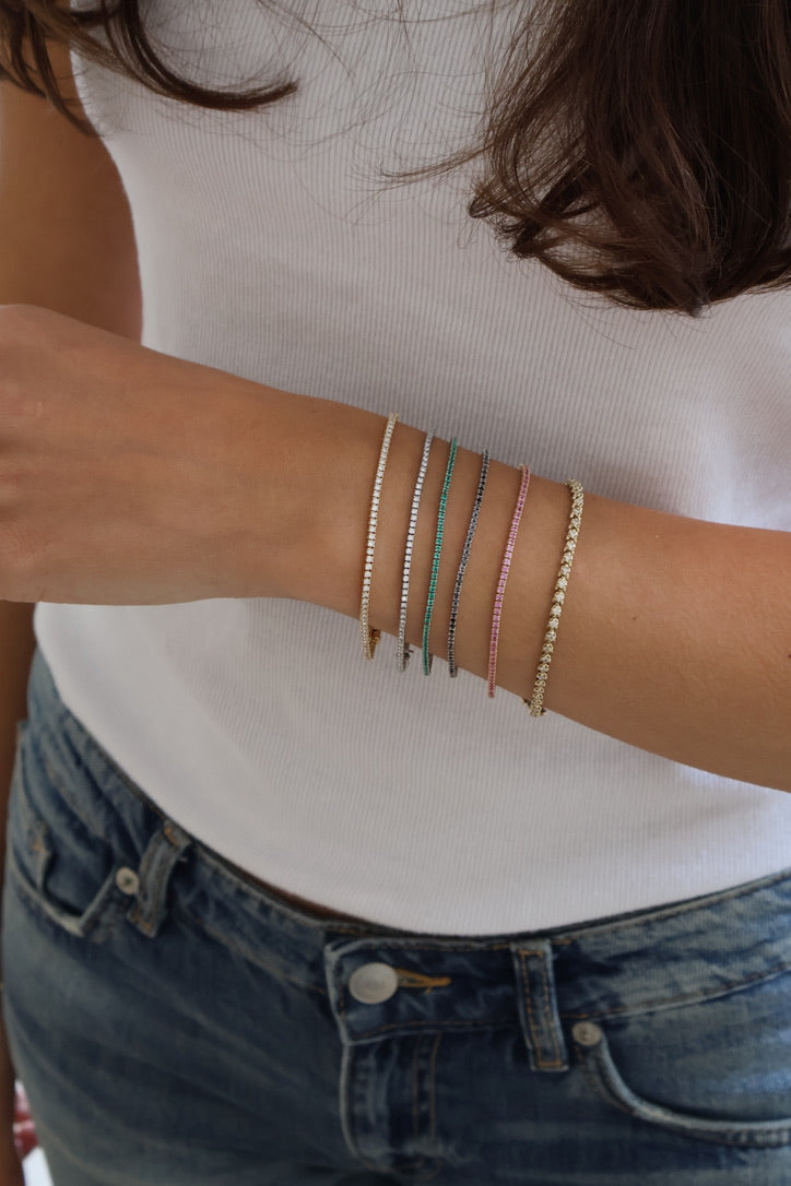 Pink Sapphire Tennis Bracelet