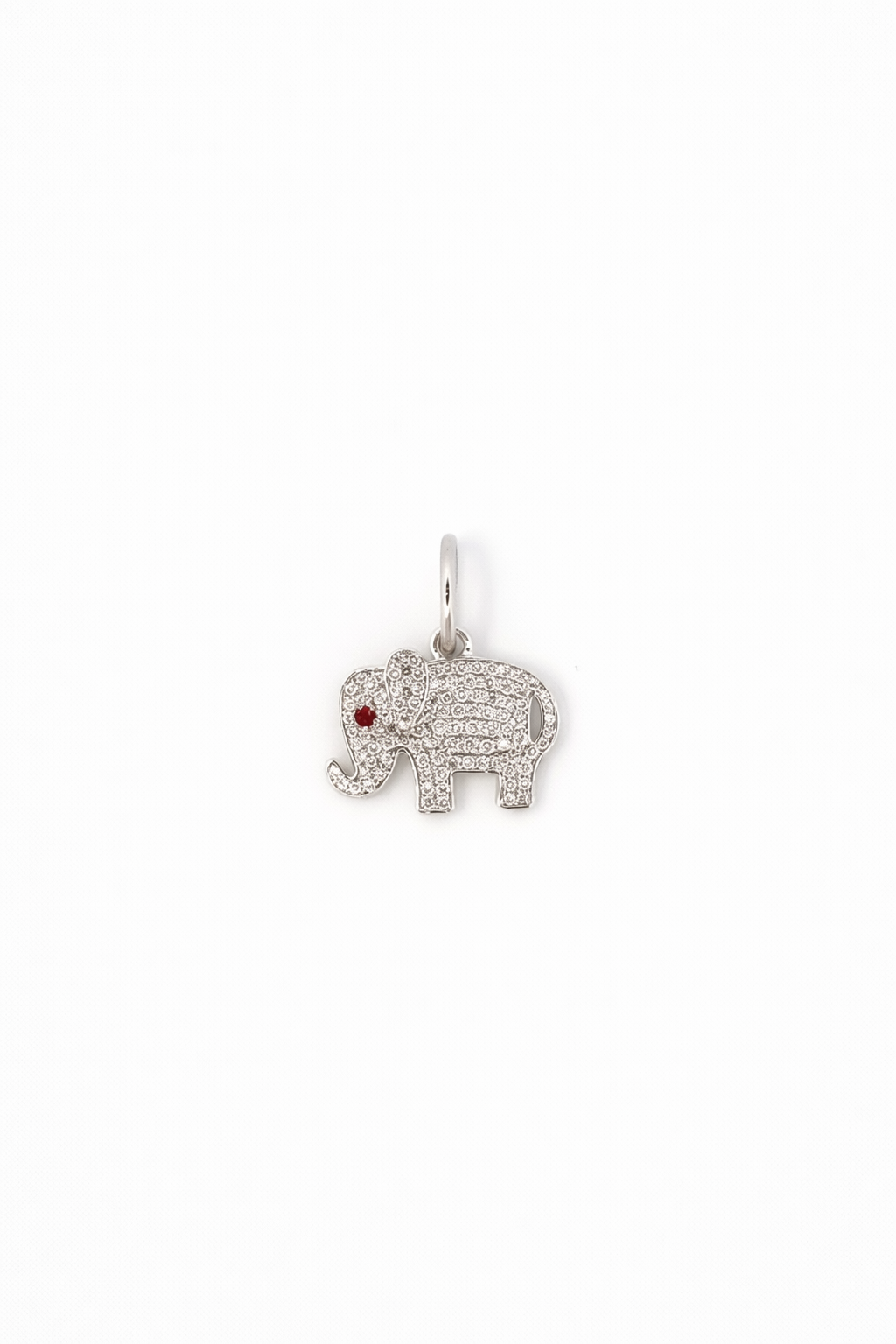 Ruby and Diamond Elephant Pendant