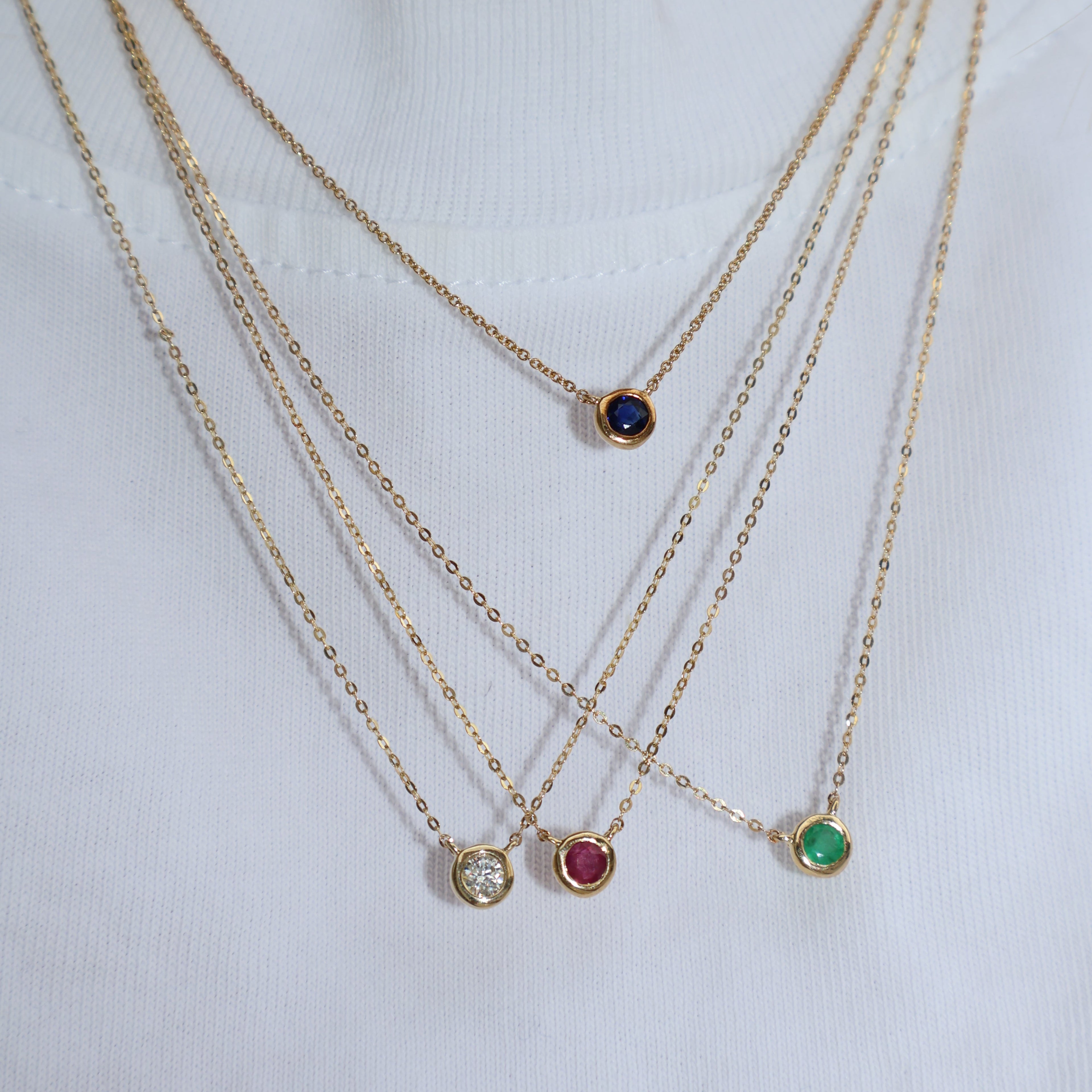 Mini Bezel Necklace