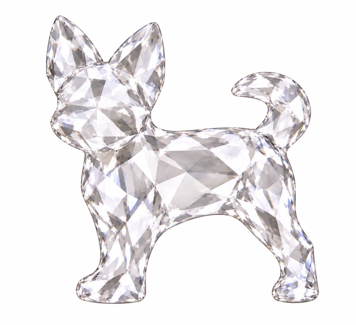 Custom 14kt Yellow Gold Lab-Grown Diamond Dog Charm