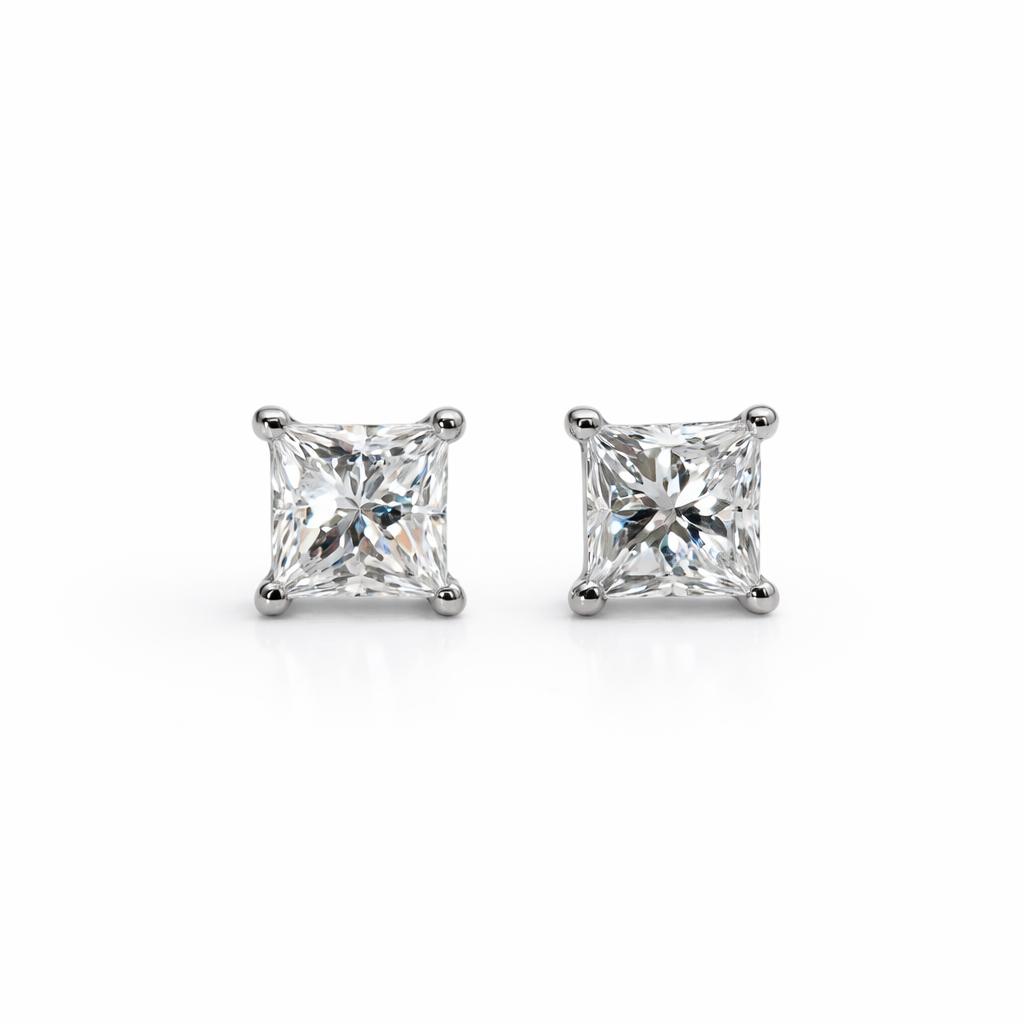 Princess Cut Lab-Grown Diamond Studs