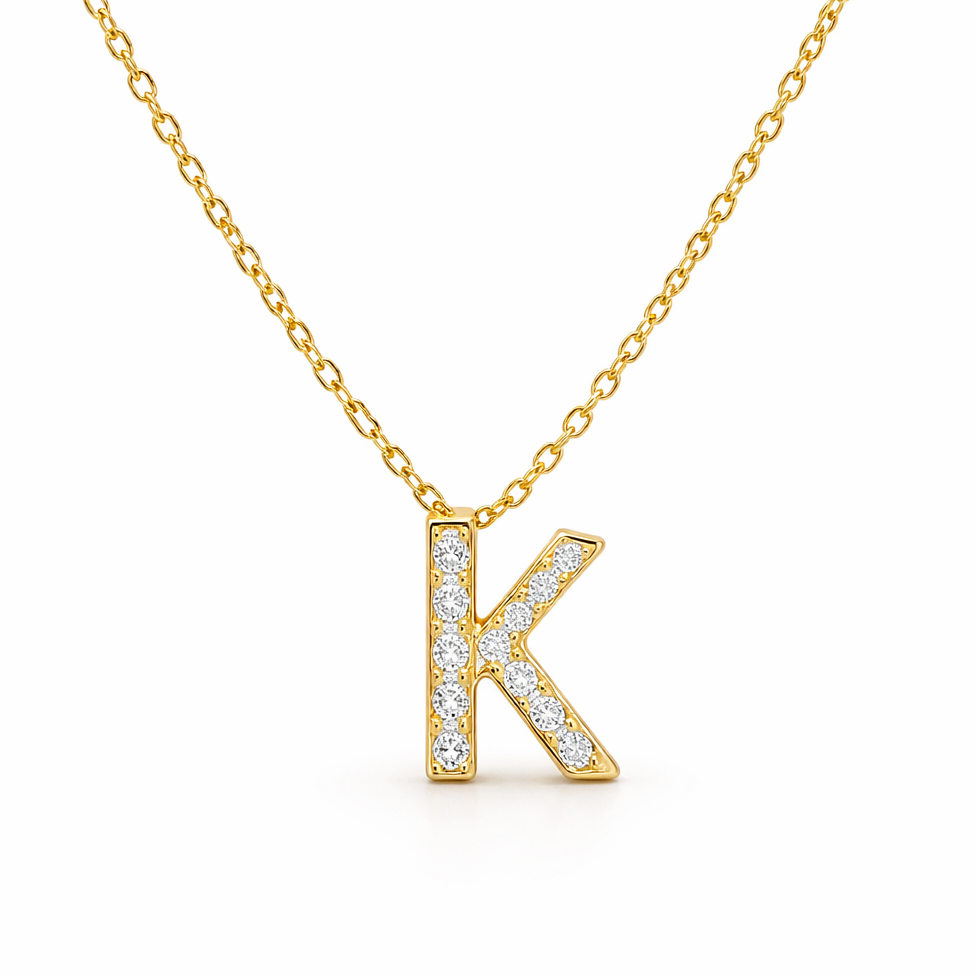 Diamond Initial Necklace