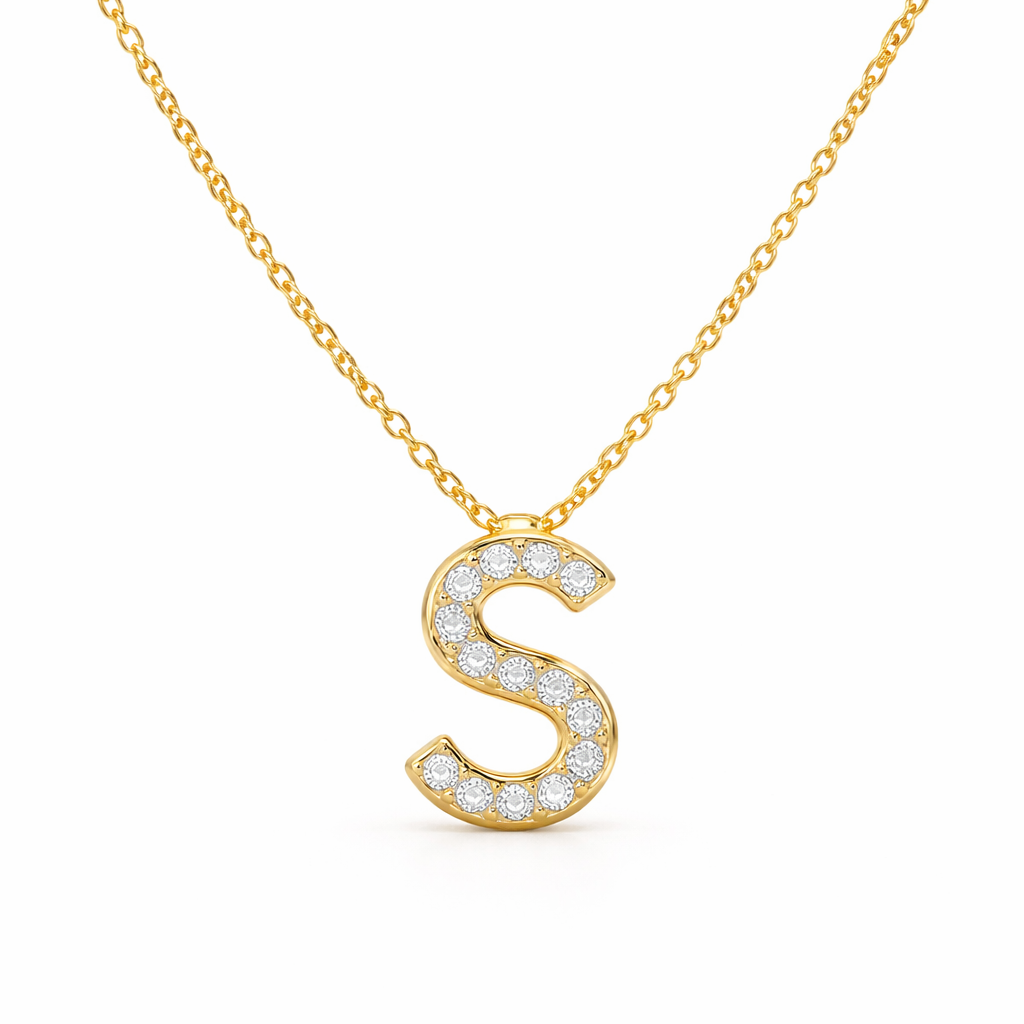 Diamond Initial Necklace