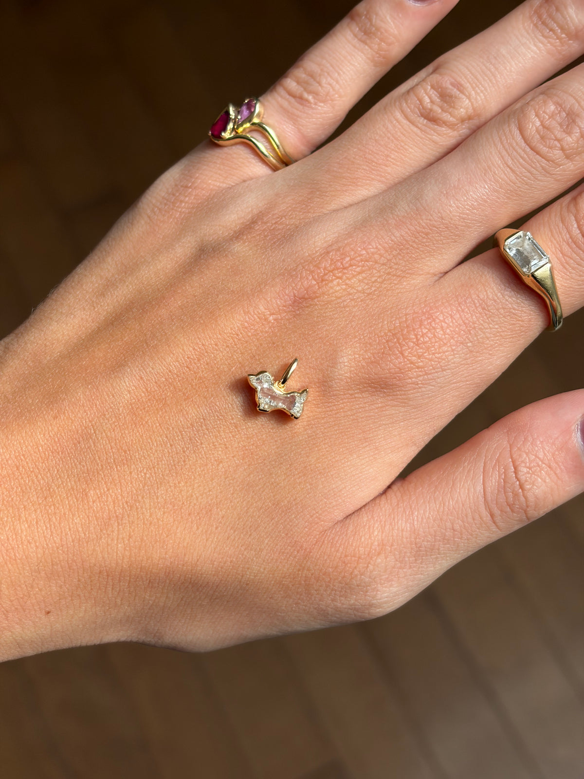 Dachshund Lab-Grown Diamond Charm