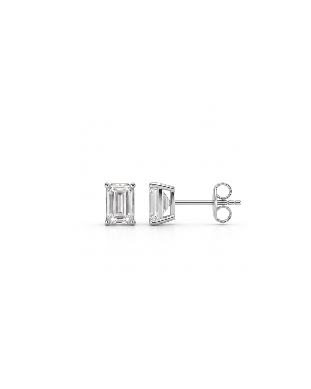 Emerald Cut Studs