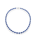 Blue Sapphire Cabochon Necklace