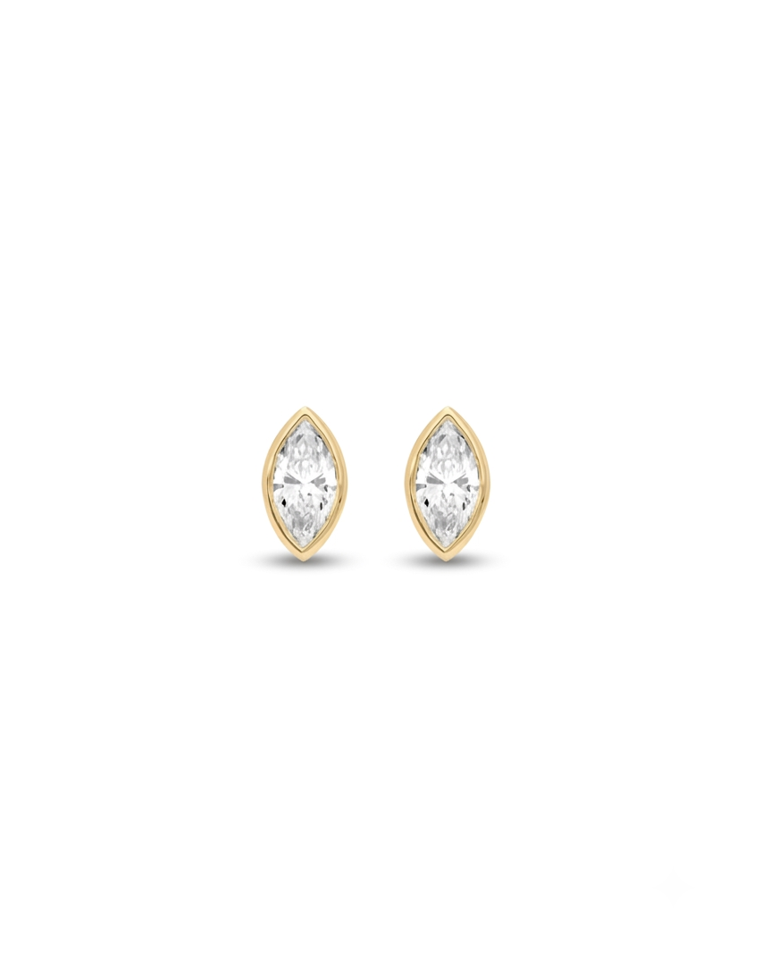 Mini Bezel Marquise Studs