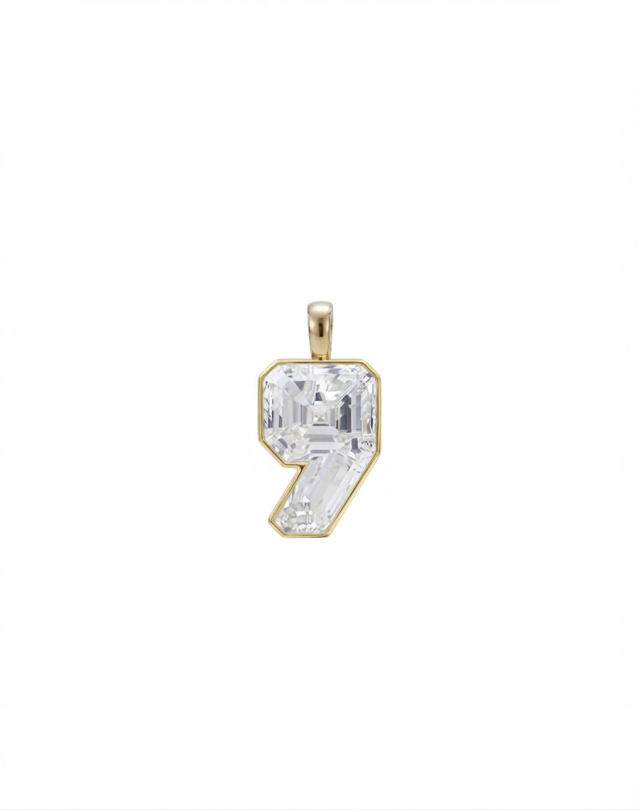 Lab-Grown Diamond Lucky Number Charm