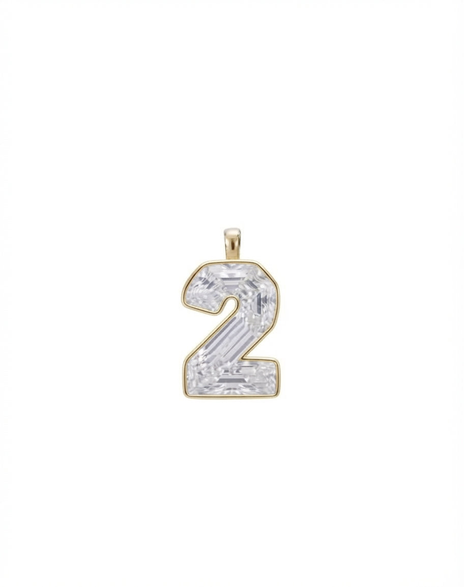 Lab-Grown Diamond Lucky Number Charm