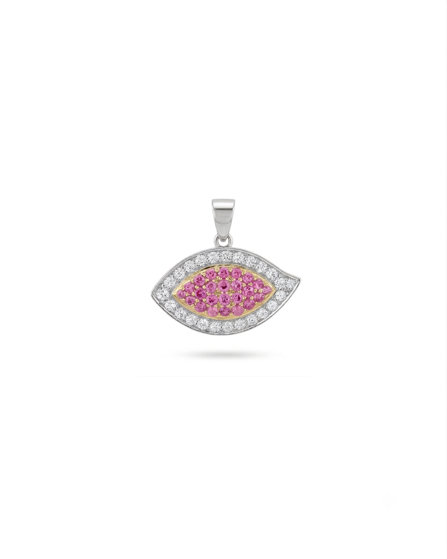 White Gold Pavé Evil Eye