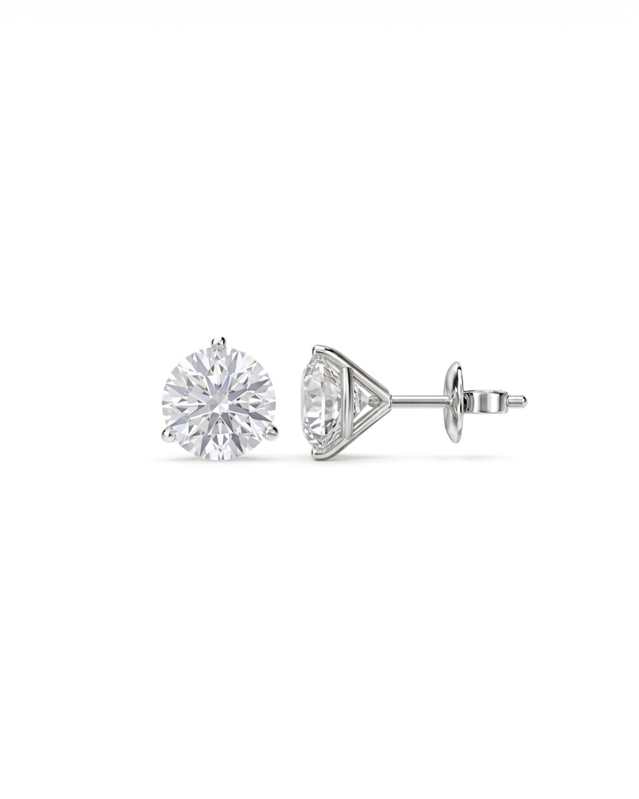 3CTW Round Diamond Studs