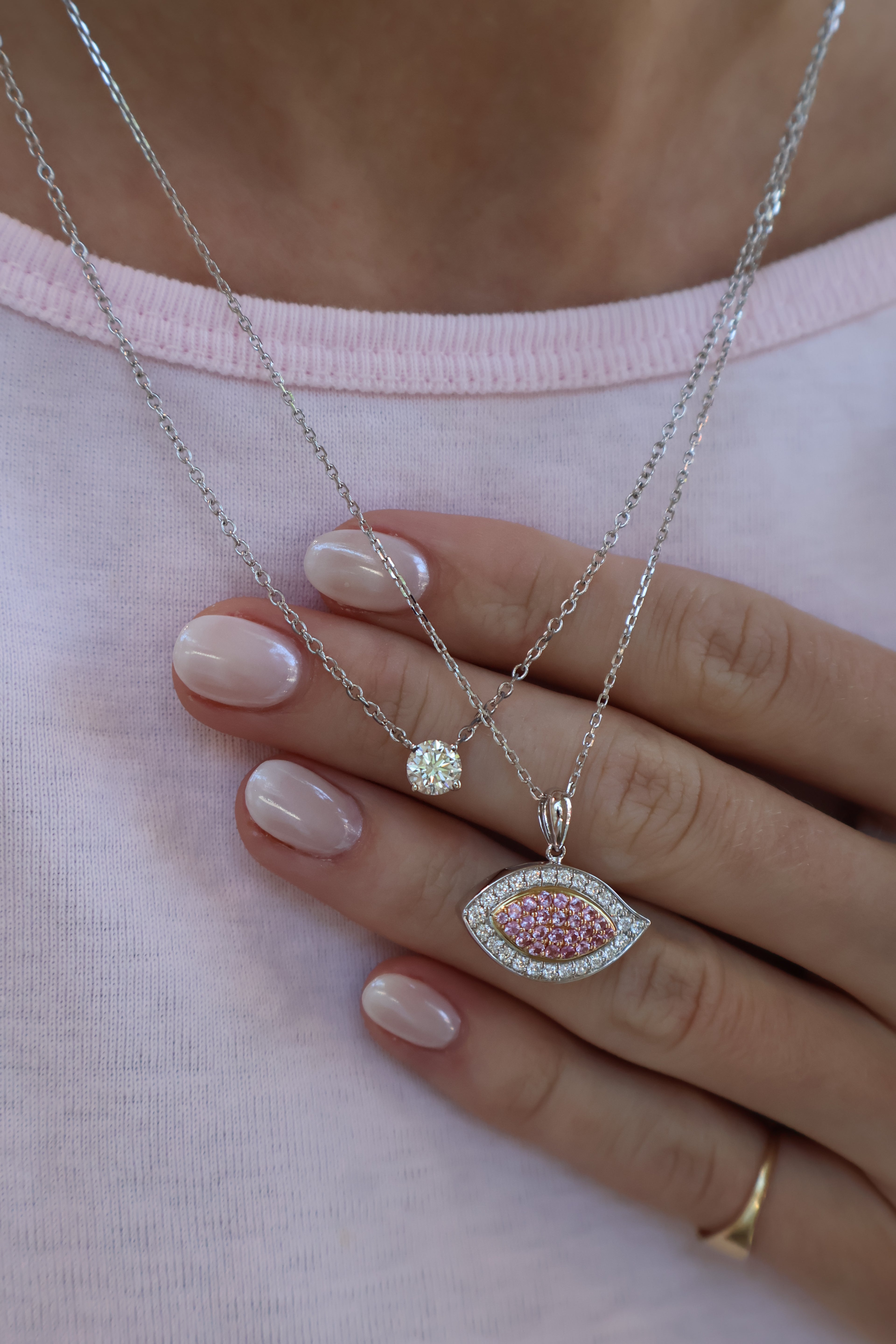 Round Diamond Necklace
