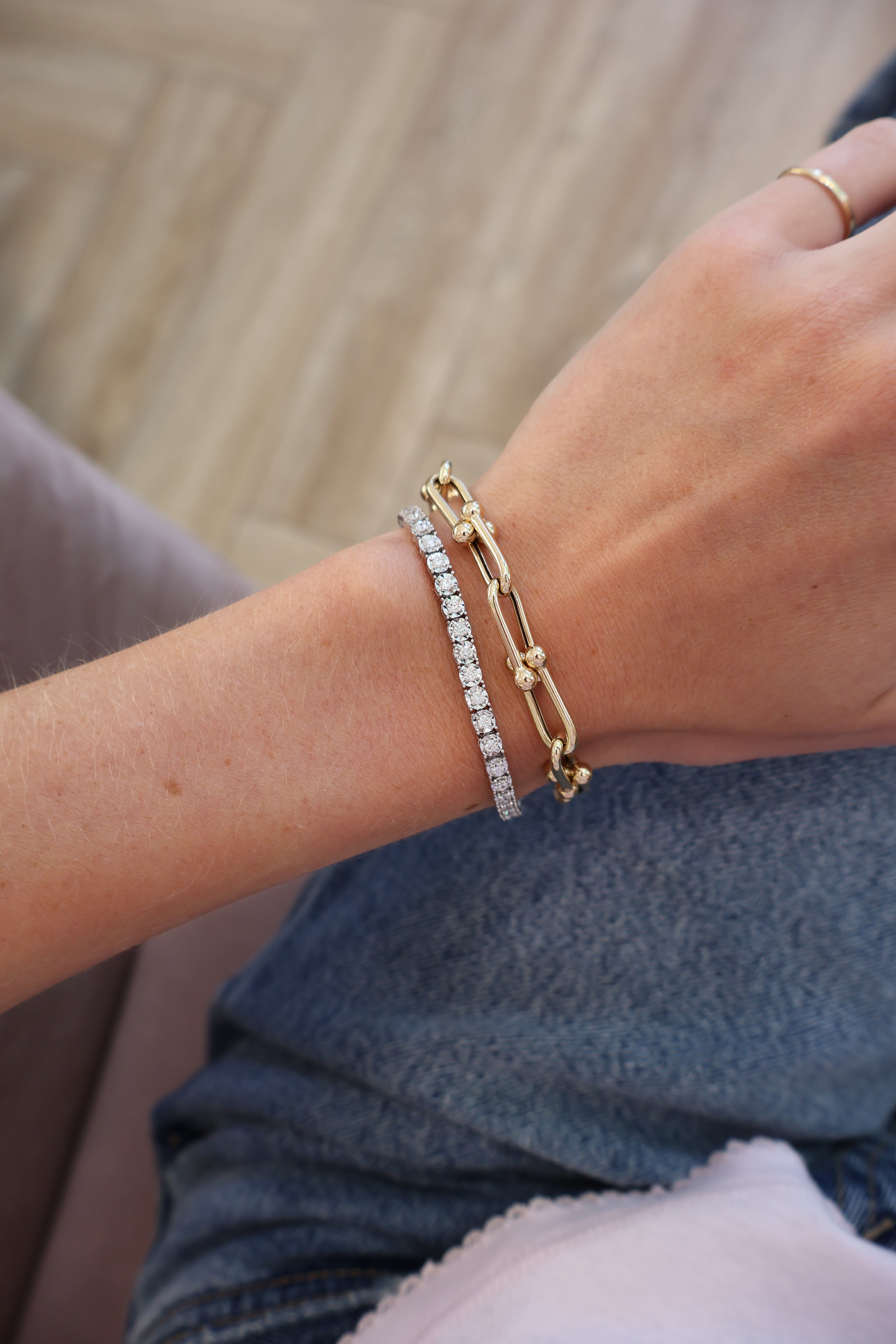 Illusion Set Tennis Bracelet