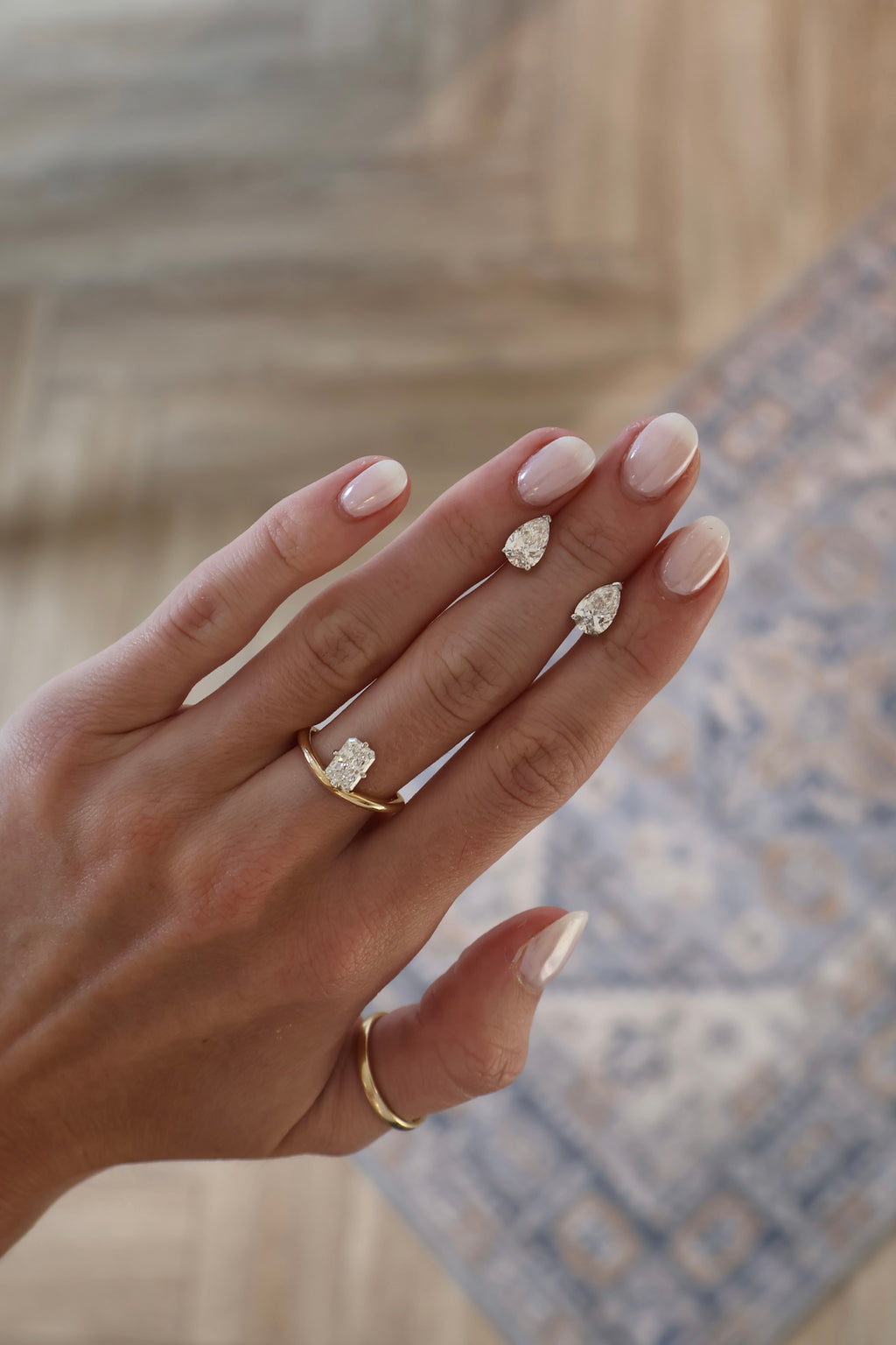 Lab-Grown Pear Studs
