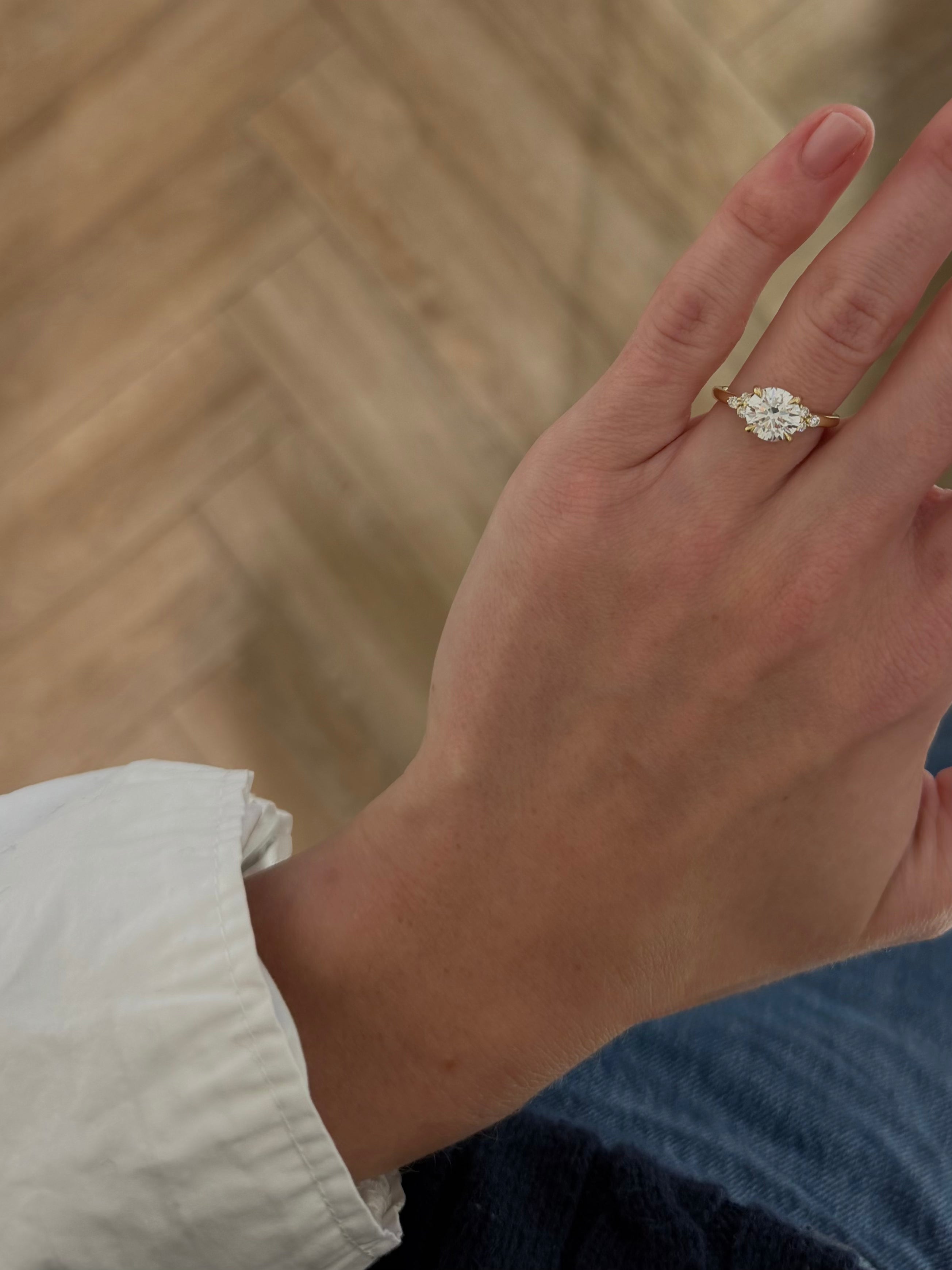 Trio Round Lab-Grown Ring