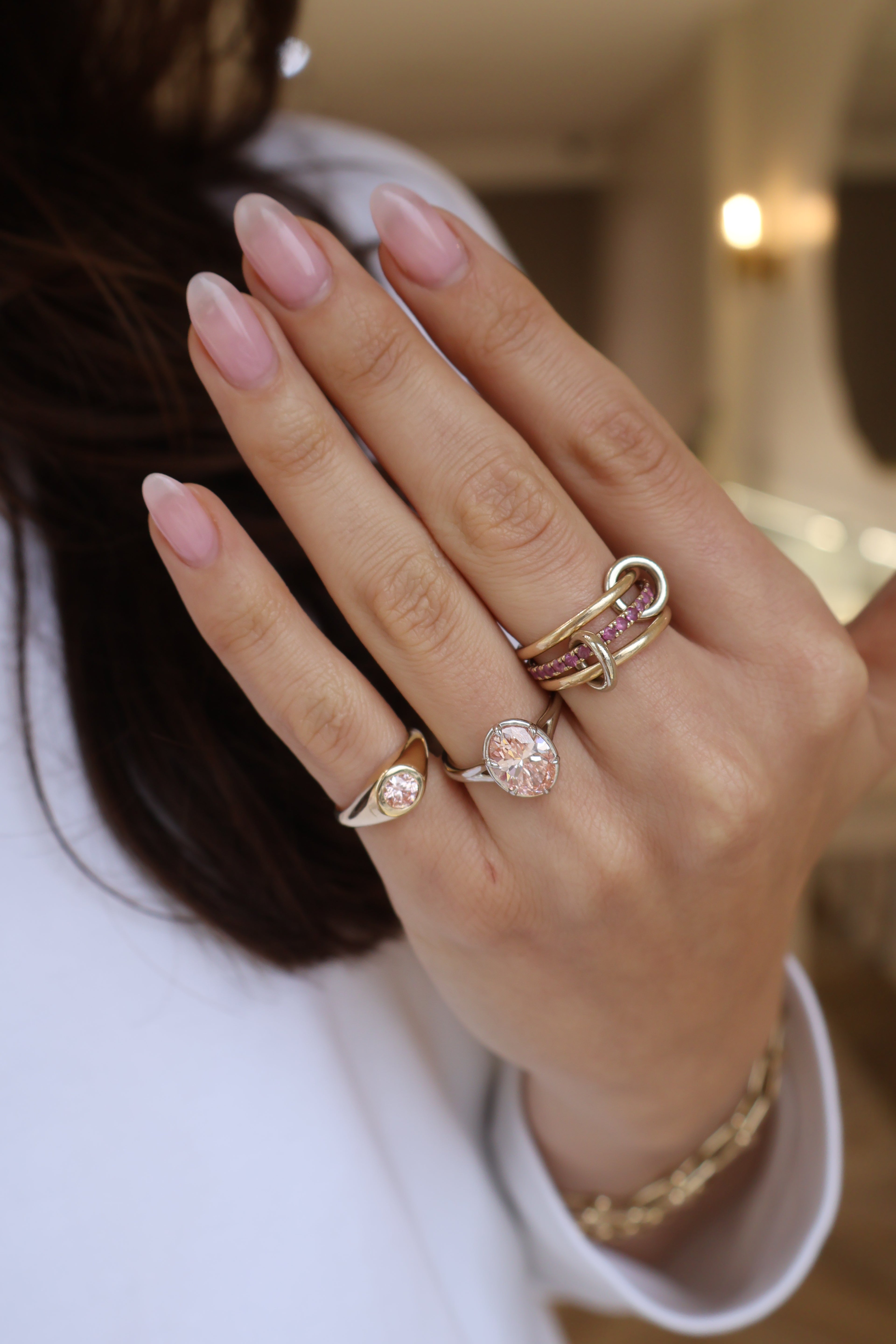 Blush Pink Lab-Grown Diamond Ring