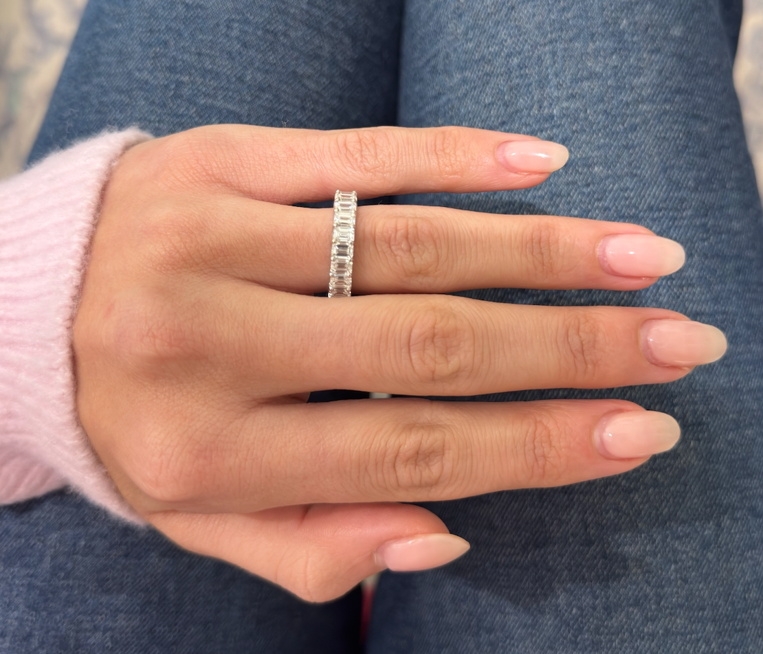Emerald Cut Eternity Band