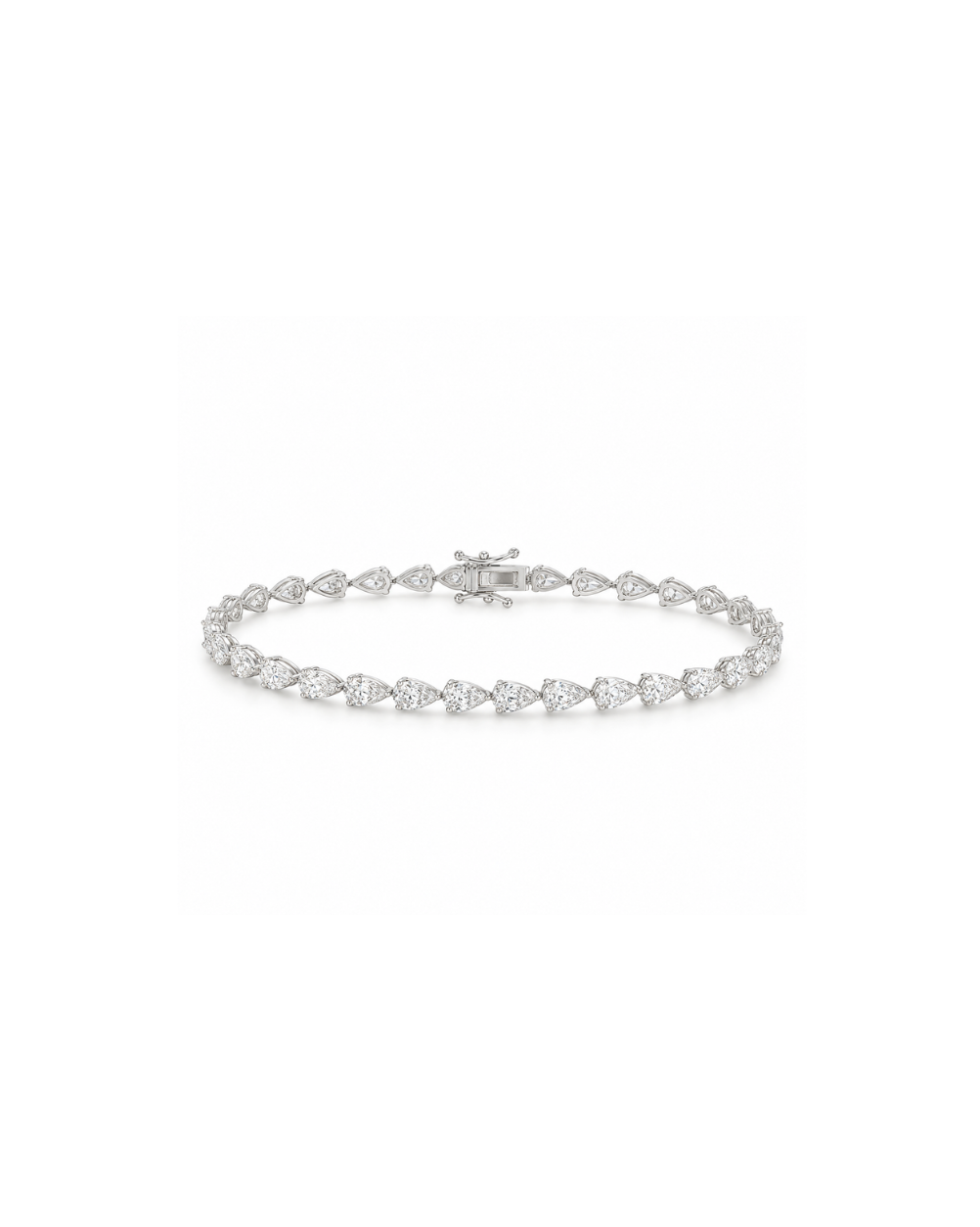 Lab-Grown Pear Tennis Diamond Bracelet