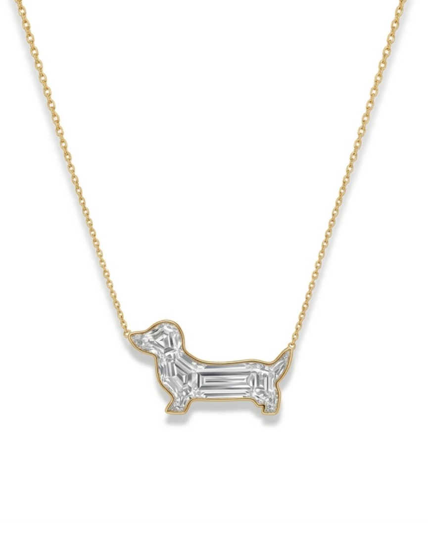Dachshund-Cut Lab-Grown Necklace