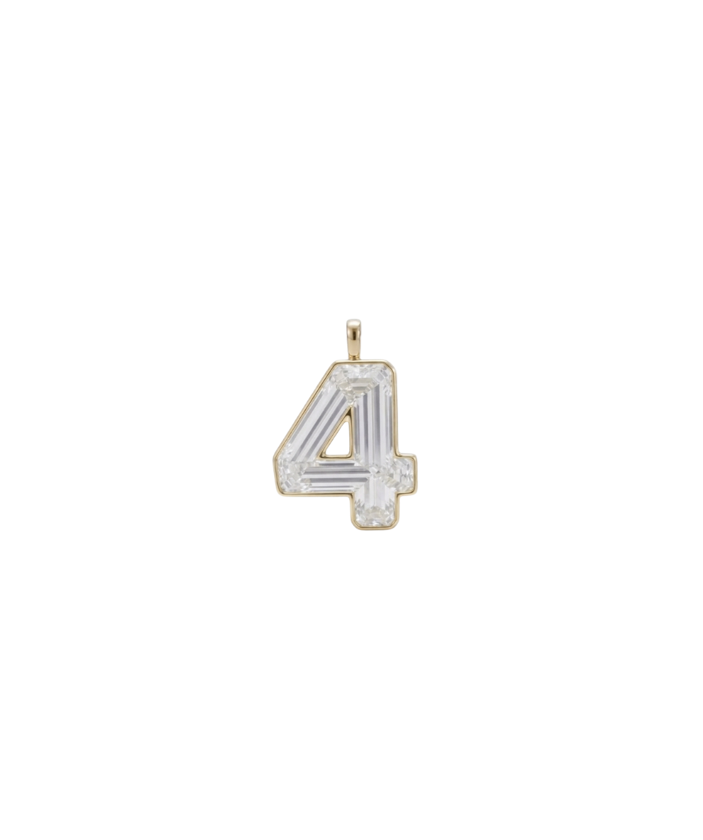 Lab-Grown Diamond Lucky Number Charm