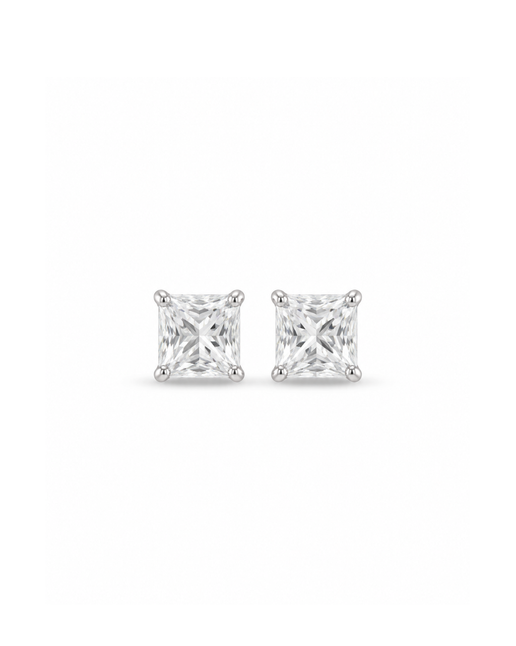 Princess-Cut Lab Grown Diamond Studs
