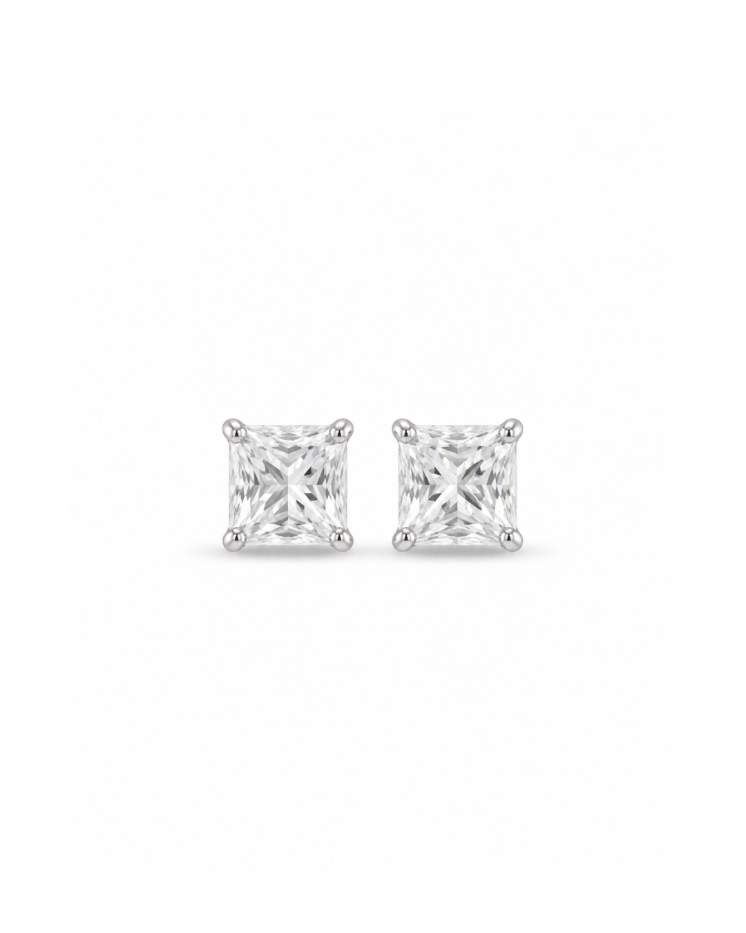 Princess-Cut Lab Grown Diamond Studs