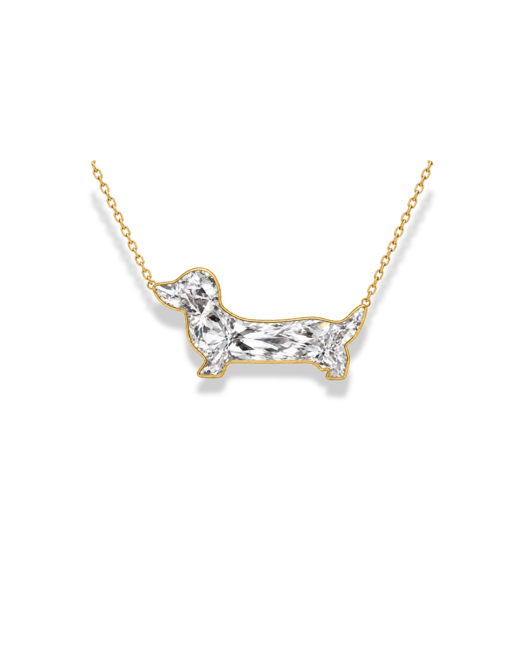Dachshund-Cut Lab-Grown Necklace