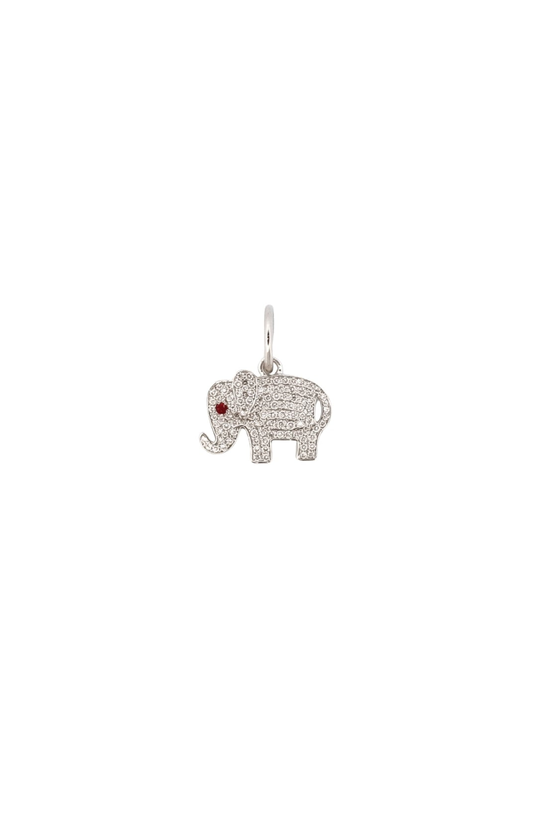 Ruby and Diamond Elephant Pendant