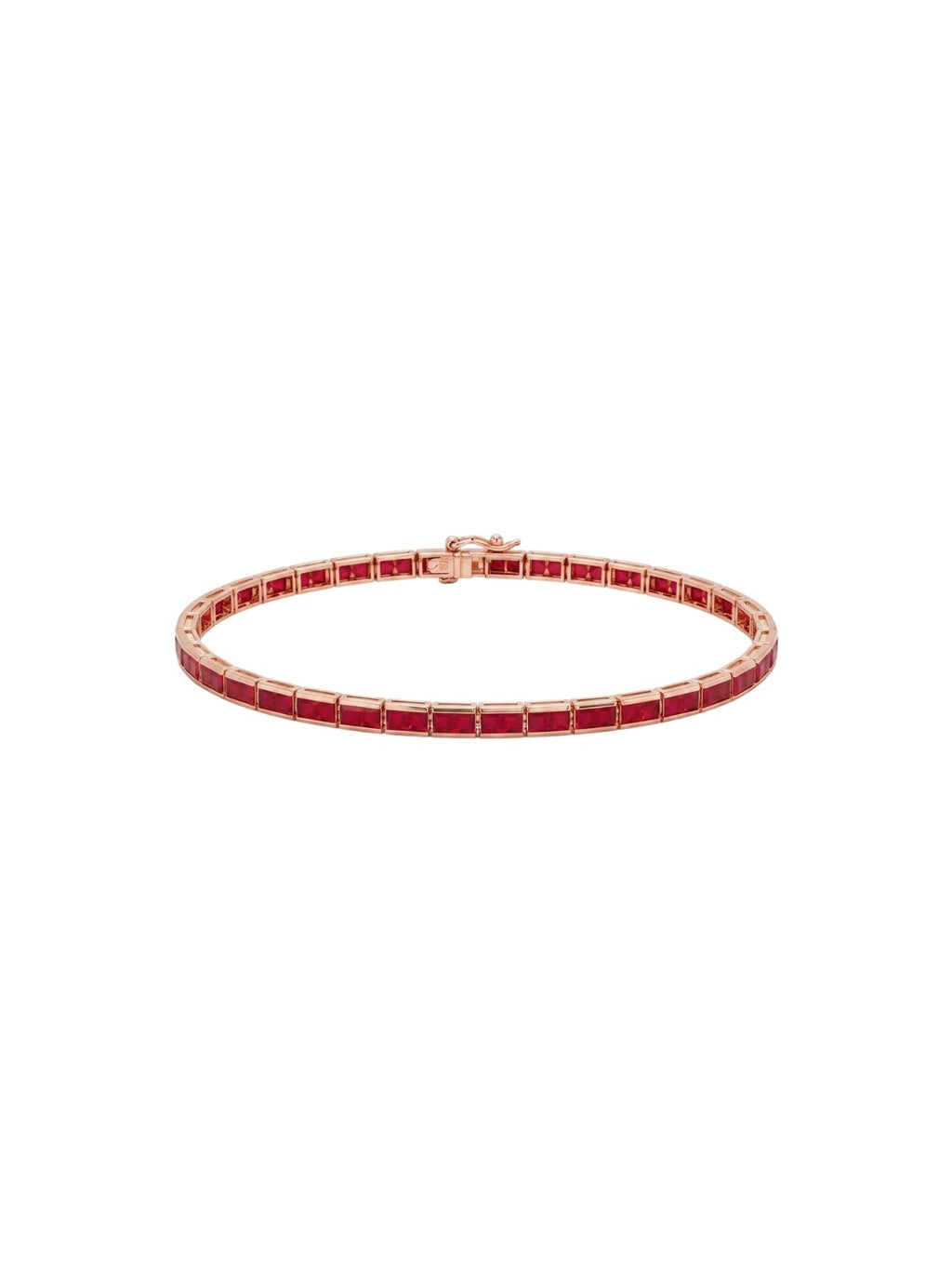 Princess Cut Ruby Tennis Bracelet
