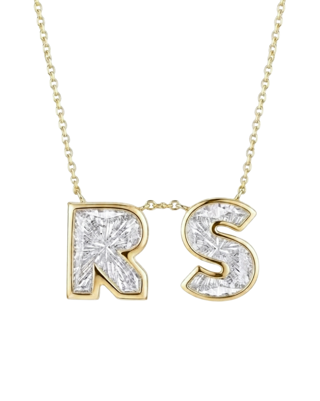 Lab-Grown Diamond Double Initial Necklace