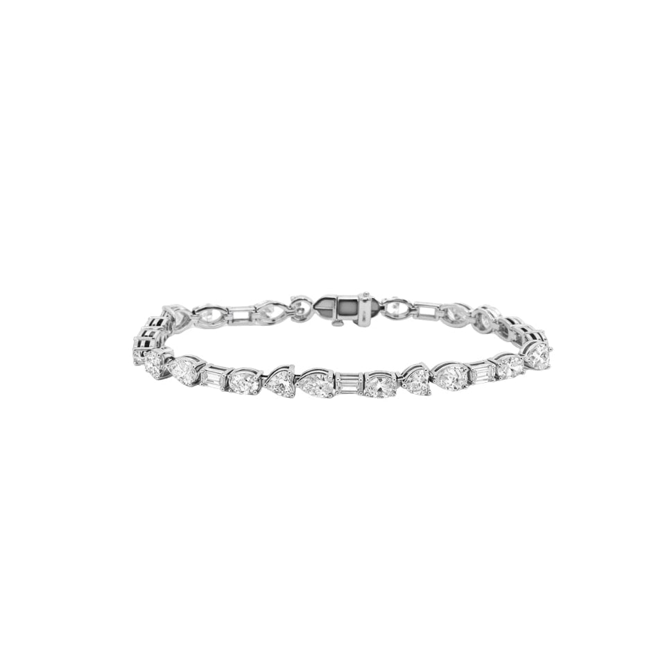 Multi Shape Lab-Grown Diamond Tennis Bracelet