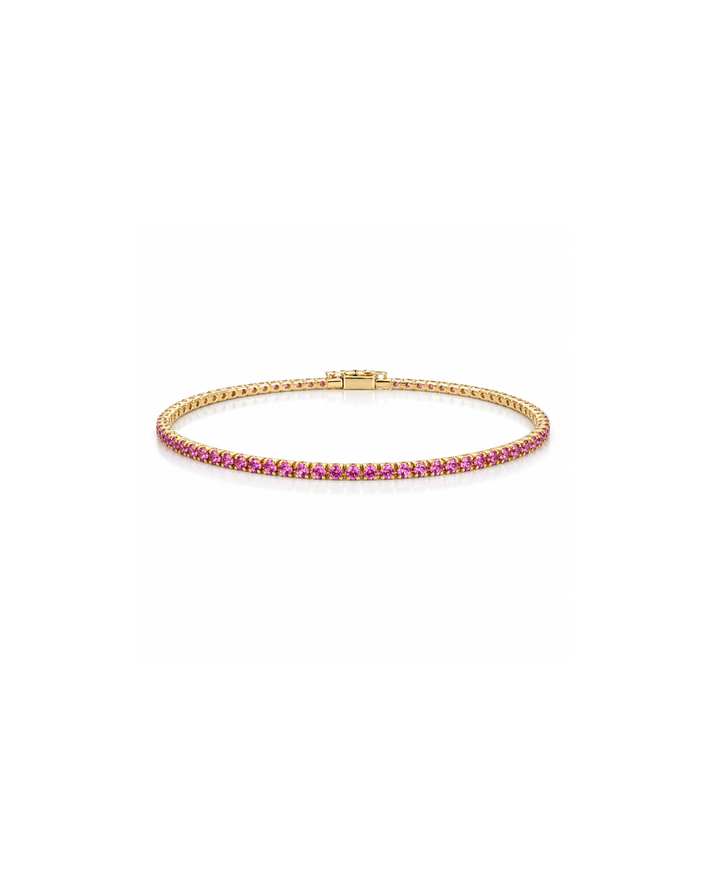 Pink Sapphire Tennis Bracelet
