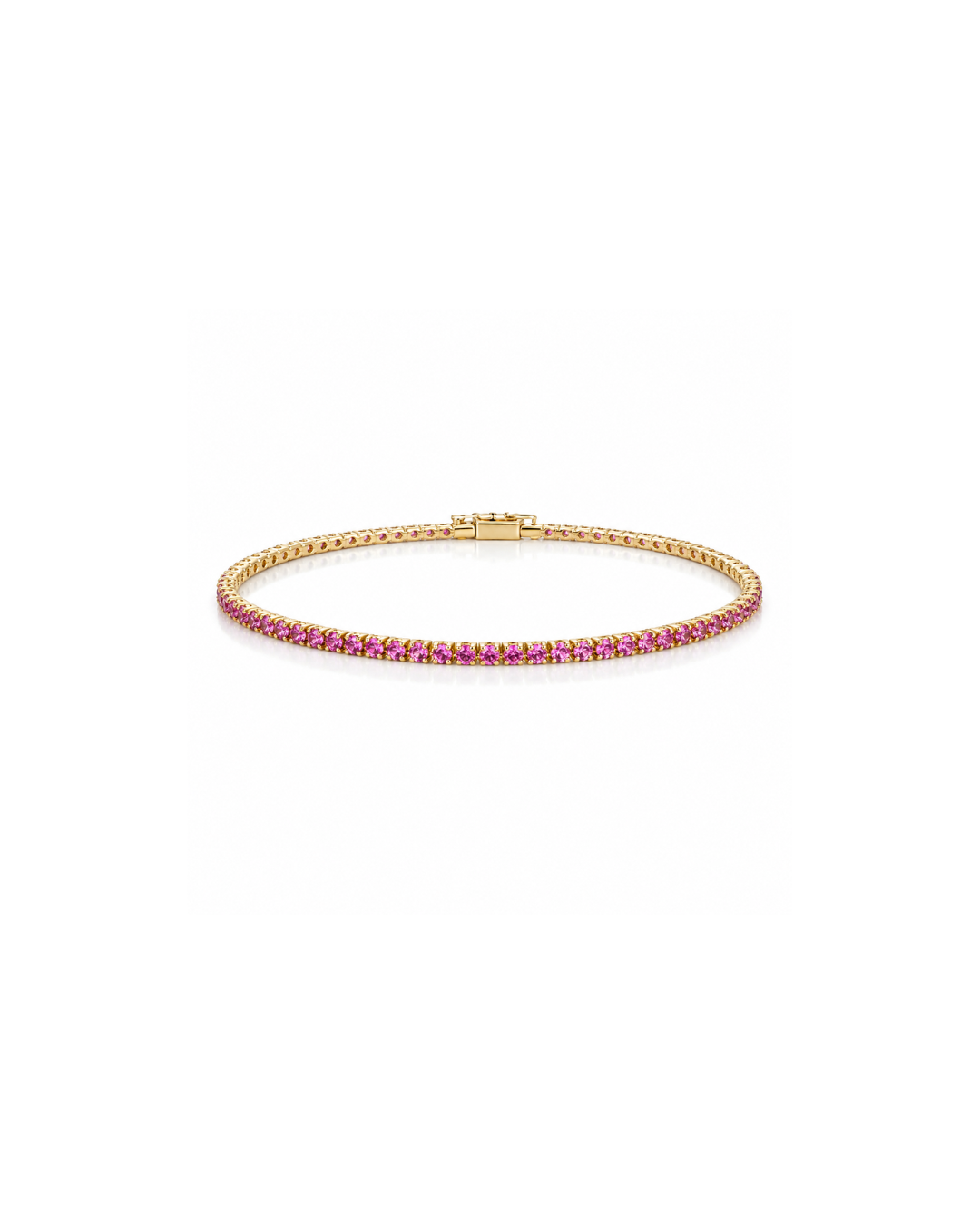 Pink Sapphire Tennis Bracelet