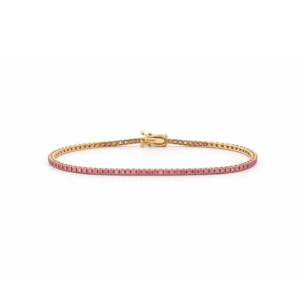 Pink Sapphire Tennis Bracelet