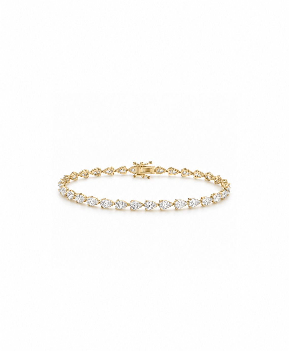 Lab-Grown Pear Tennis Diamond Bracelet