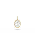 Oval Lab-Grown Bezel Pendant