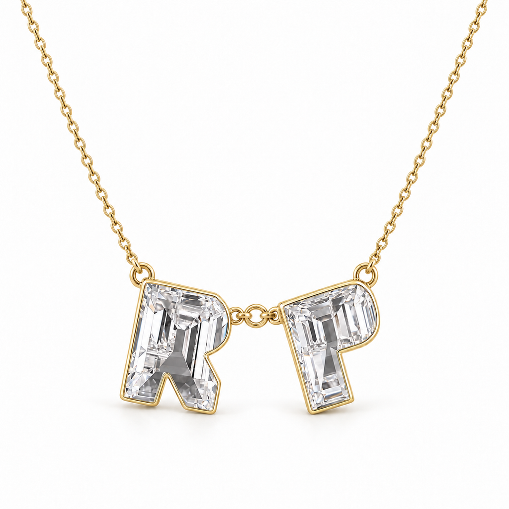 Lab-Grown Diamond Double Initial Necklace