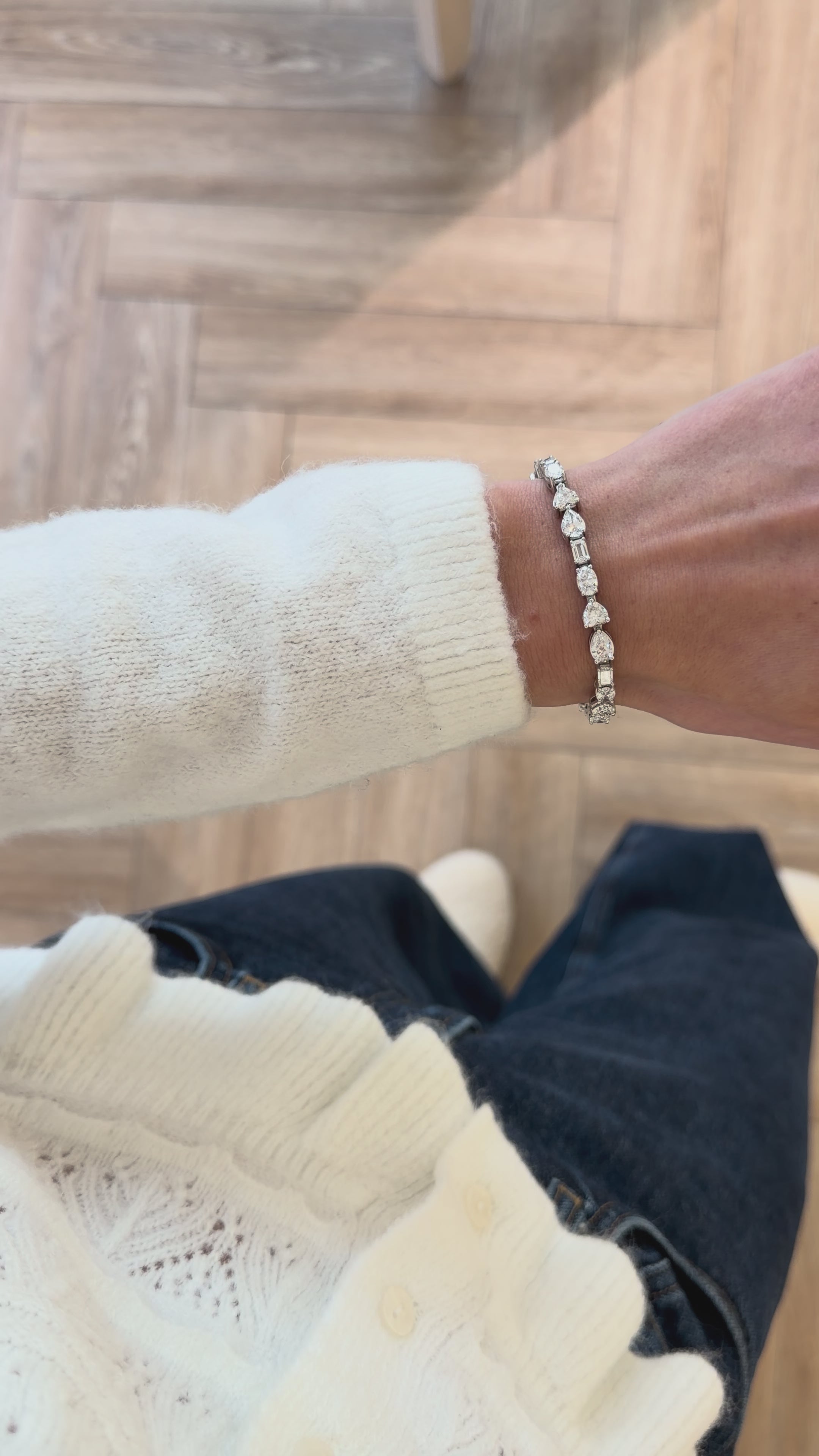 Multi Shape Lab-Grown Diamond Tennis Bracelet